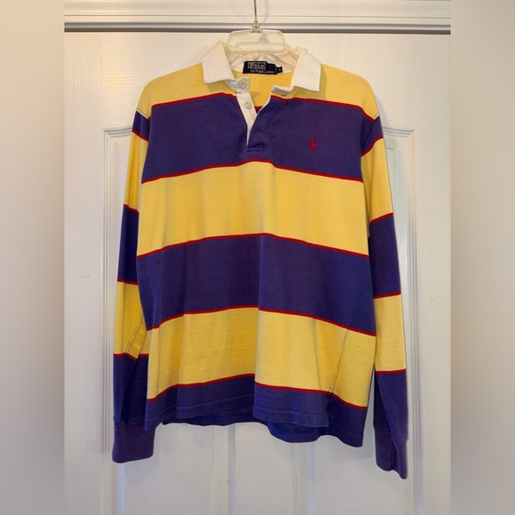 Polo Ralph Lauren Other - Vintage Polo Ralph Lauren Yellow and Purple Striped Long Sleeve Shirt